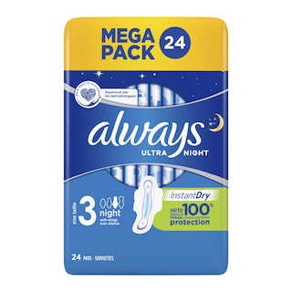 Always | Ultra | Serviettes hygiéniques | Ultra | Nuit | Protection 