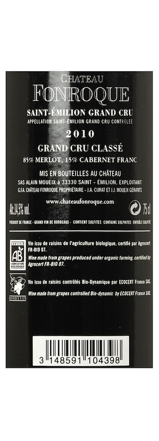 France - Frankrijk | Bordeaux - St Emilion GC | Château Fonroque 2010 Rouge 