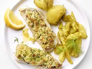 Roodbaarsfilet met courgettekorst