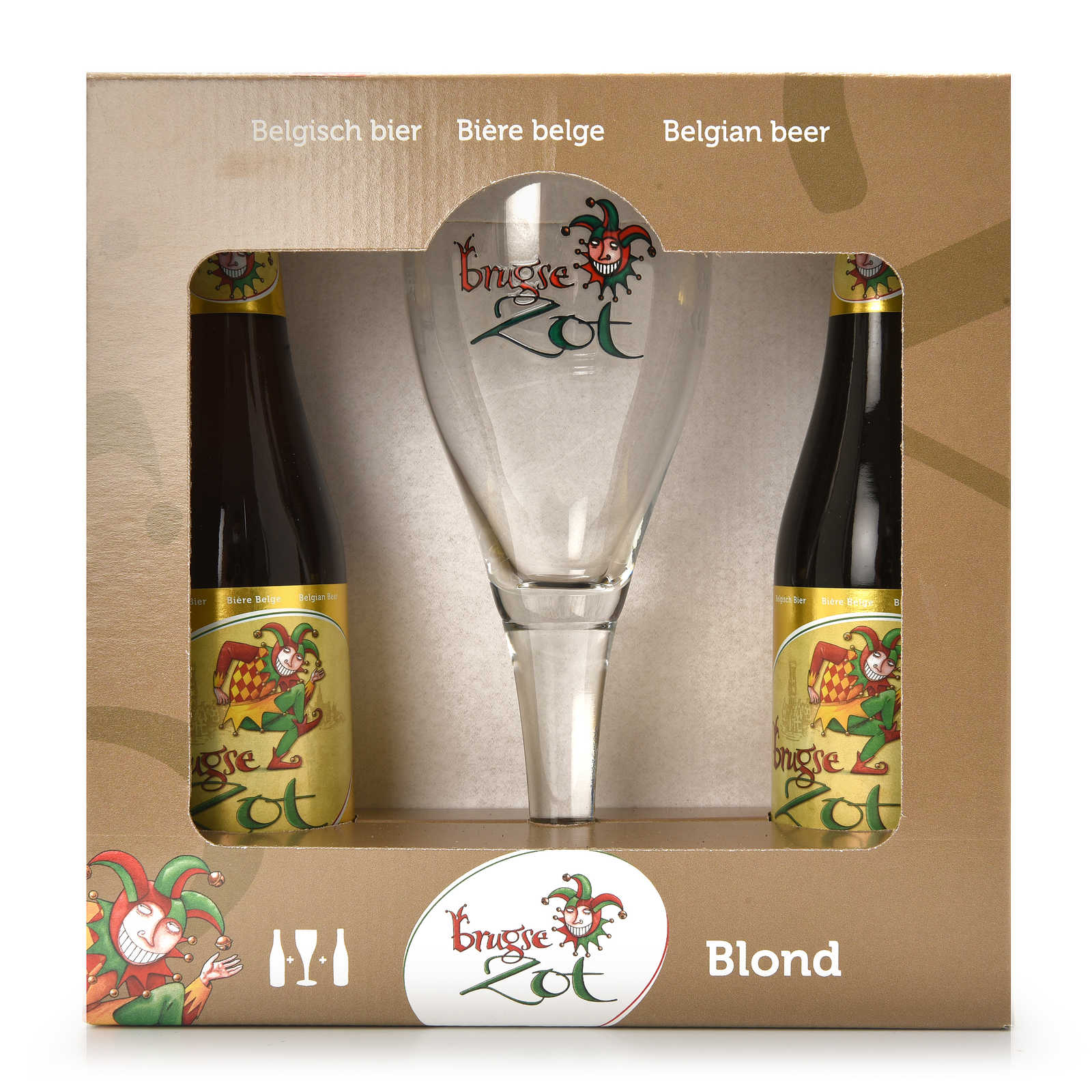 Coffret de bière Belge Brugse Zot 4 bières 33 cl + 1 verre