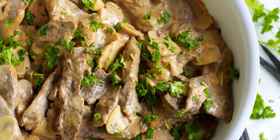 Steak émincé à la Stroganoff