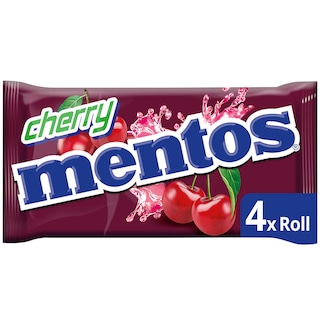 Mentos | Snoepjes | Cherry | 4 Rollen 
