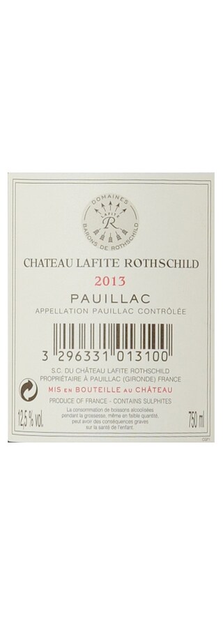 FR BORDEAUX PAUILLAC | Château Lafite Rothschild 2013 