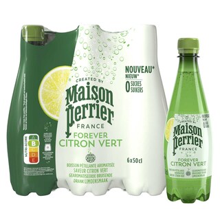 Maison Perrier | Forever | Eau aromatisée | Pétillante | Citron vert | PET 6 x 50 cl