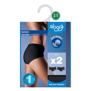 Sloggi | Slip | Basic H Midi | Noir | 42 