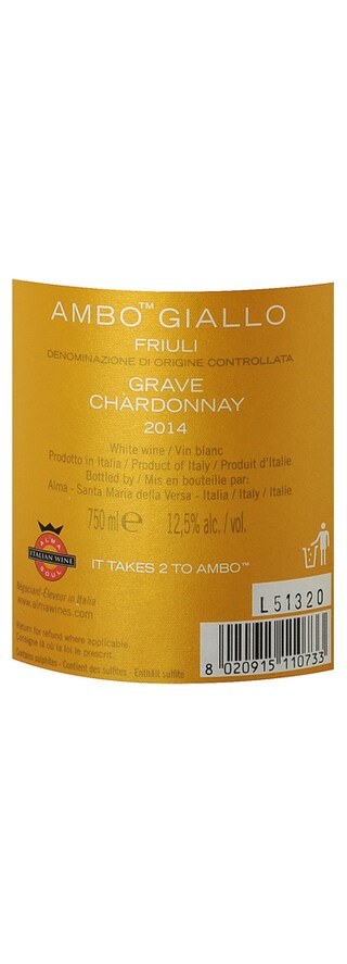 Italie - Italië | Friuli D.O.C. | Ambo Giallo Chardonnay Varietale 