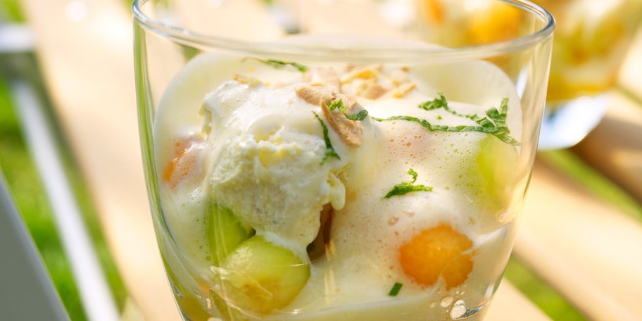 Melon au sabayon