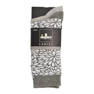 duParc | Damessokken | grijs | bloem | 39/42 