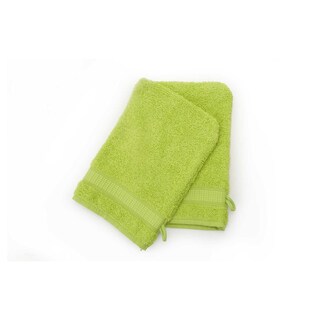 Delhaize | Care | Set 2 washandjes | 15x21cm | Groen 