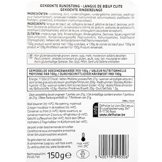 Delhaize | Langue de boeuf cuite 