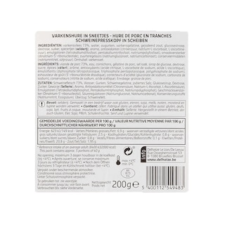 Delhaize | Varkenshure in sneden 