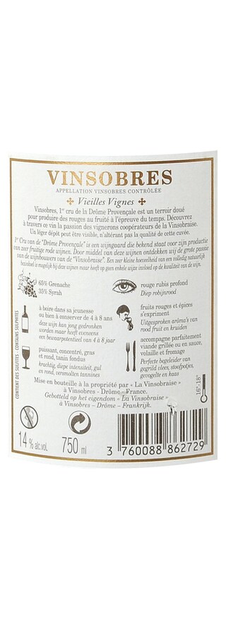 France - Frankrijk | Côtes du Rhône Villages | Vinsobres L'Opale 2014 Rood 