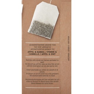 Delhaize | Thé | Vert | Pomme | Canelle | Sachets 30 gr