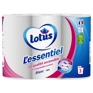 Lotus | 3 Keukenrollen | 2 lagen 3 st