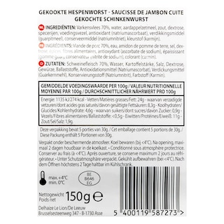 Delhaize | Saucisson de jambon 150 gr