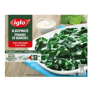 Iglo | Epinards | Branches | Crème | Barquettes 