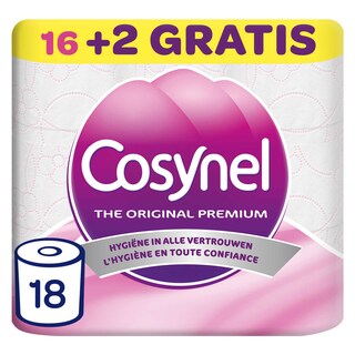 Cosynel | Papier Toilette | Rose | 16+2 Gratuit | Eco 
