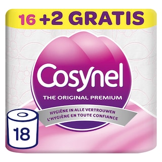 Cosynel | Toiletpapier | Roze | 16+2 Gratis | Eco 