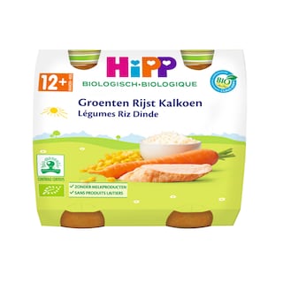 Hipp | Maaltijd | Groenten Rijst Kalkoen | 12M | Bio 