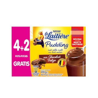 Nestlé | La Laitière | Pudding | Chocolade| 4+2 gratis 