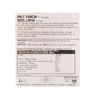 Delhaize | Half konijn Park versneden 