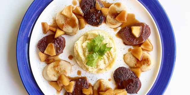 Duo de boudins et pommes au sirop de Liège