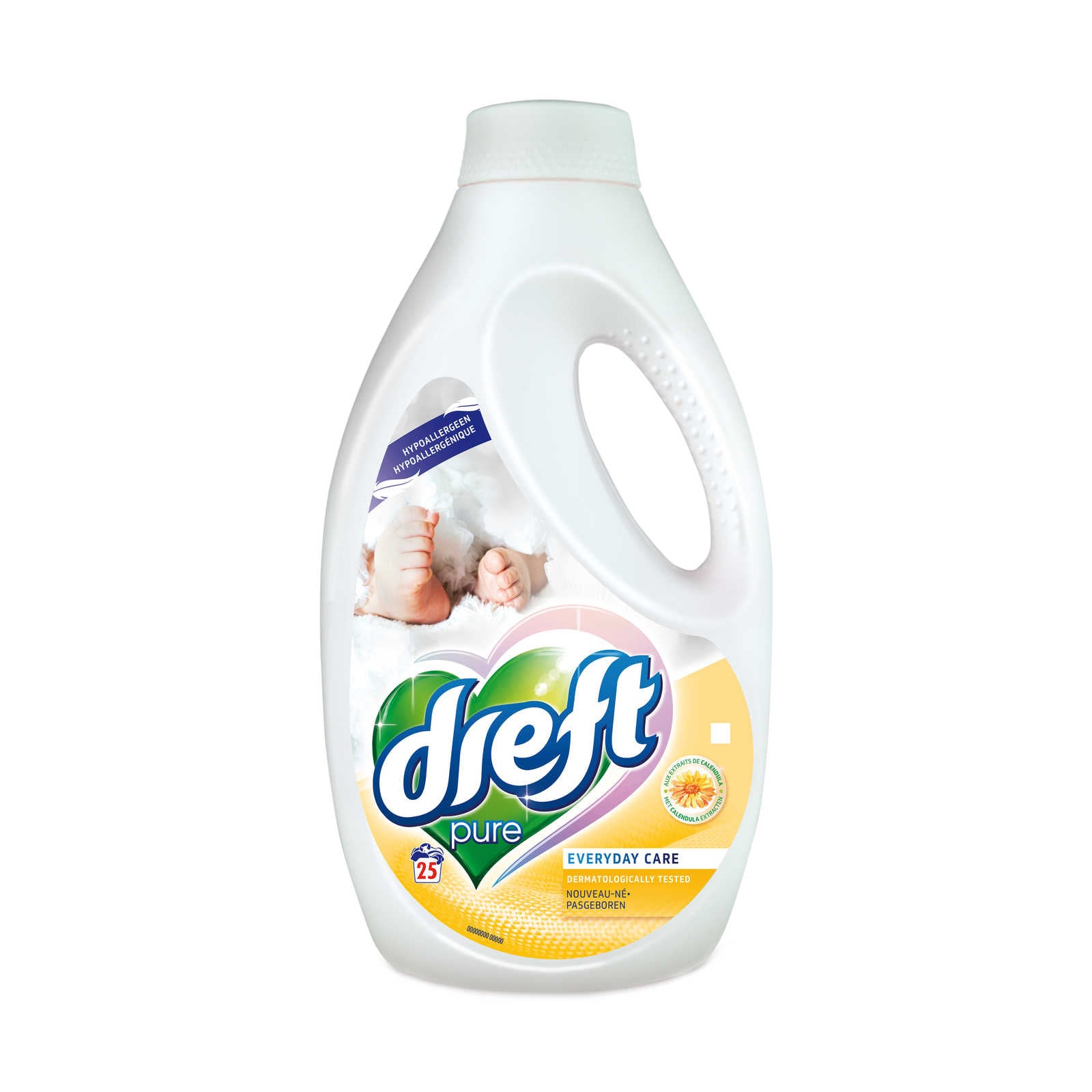 Dreft Lessive Liquide Nouveauné 25 pc Delhaize