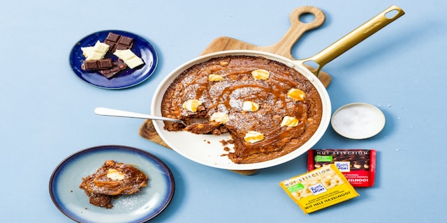 Brownie met gezouten karamel