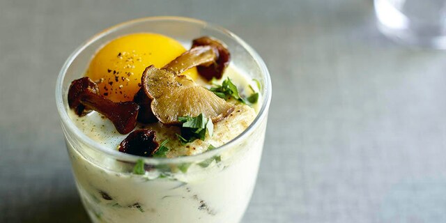 œufs cocotte au brie et aux champignons