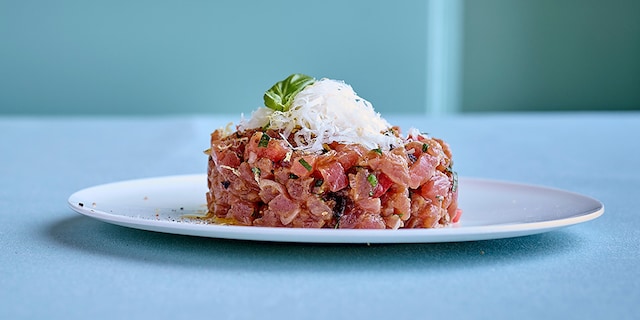 Tartare de thon à l’huile de truffe