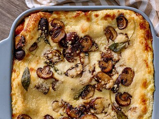 Lasagne met butternut, salie en champignons