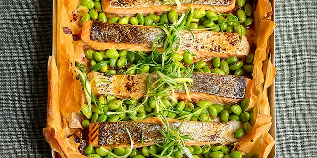 Zalm op Japanse wijze in filodeeg