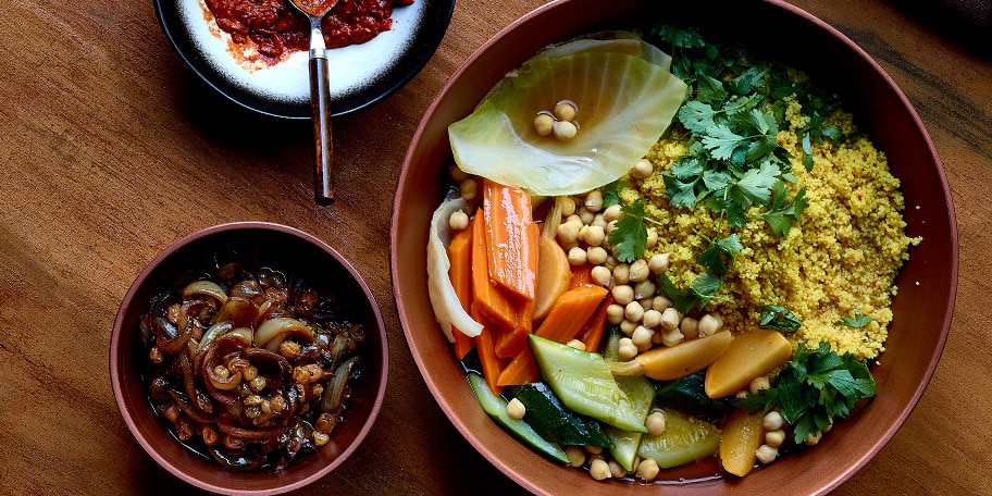 Couscous de légumes et harissa maison