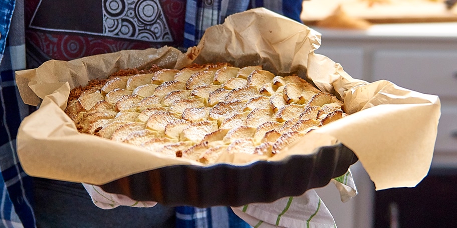 Appeltaart met frangipane en speculaas