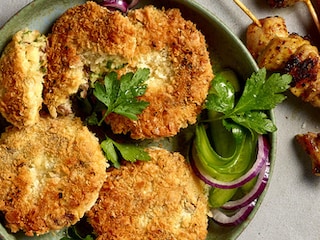 Grote aardappelkroketten met vlees