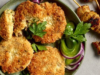 Grote aardappelkroketten met vlees