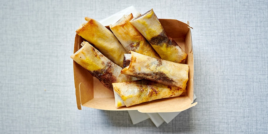 Chocolade-banaanloempia's