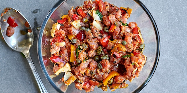 Tartare de veau aux légumes