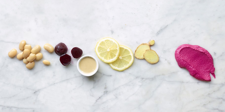 Hummus witte bonen-rode bieten