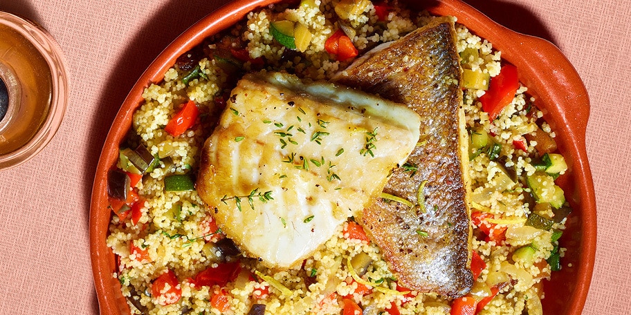 Couscous au bar poêlé