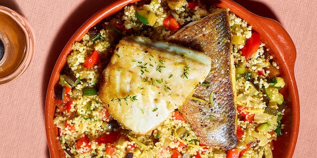 Couscous au bar poêlé