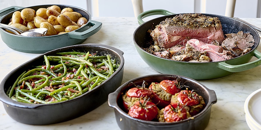 Gigot d’agneau en croûte d’herbes