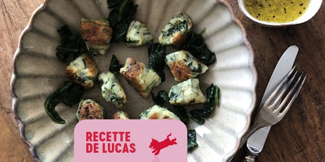 Gnocchis de ricotta aux épinards