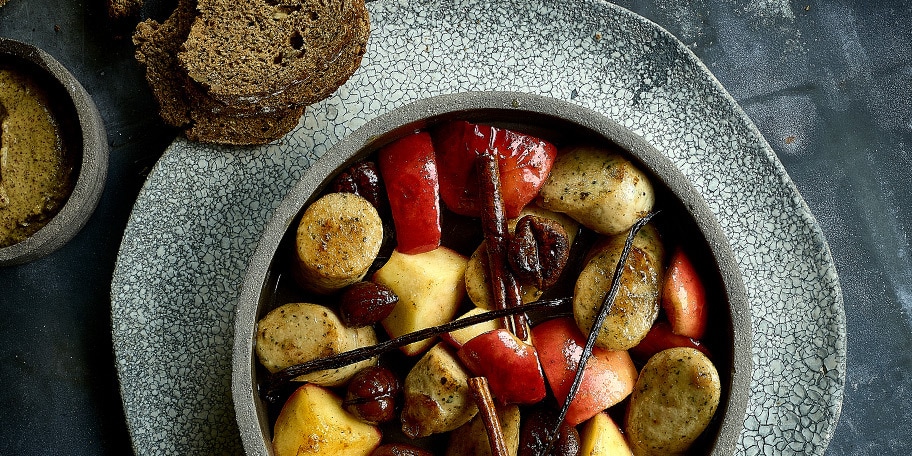 Boudin blanc de Liège aux pommes et chataignes