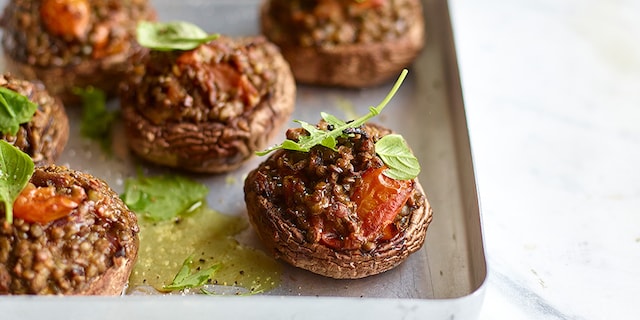 Farce aux lentilles et au comté pour légumes au four