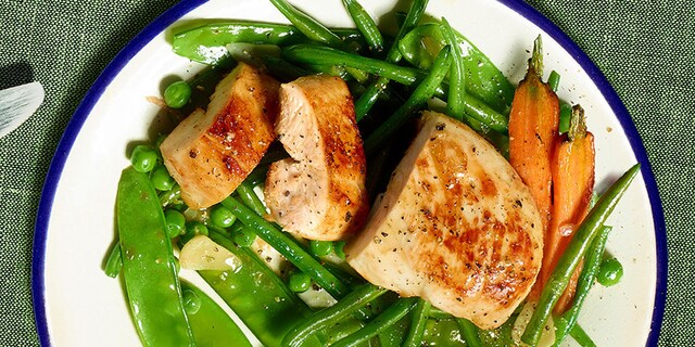 Kipfilet met groene groentjes