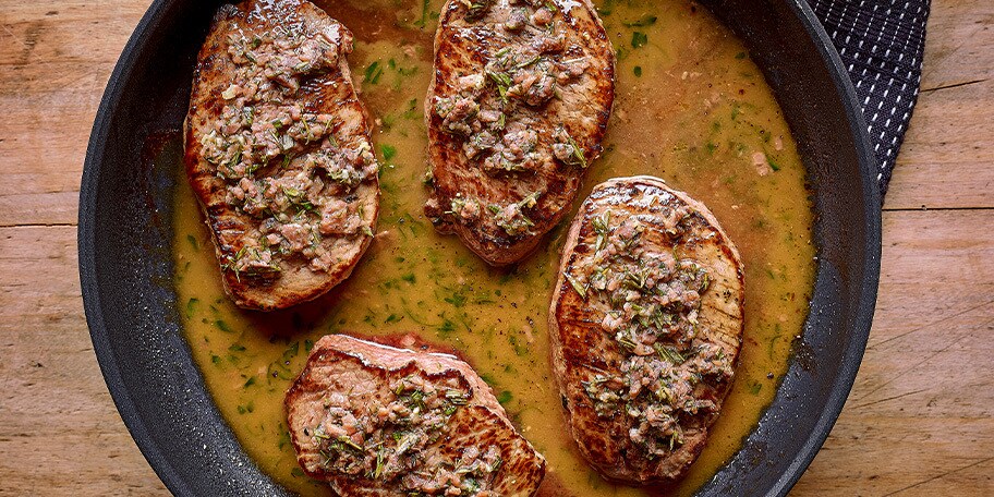 Rumsteaks aux anchois