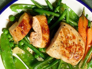 Filet de poulet aux légumes verts