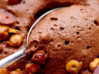 Chocolademousse met hazelnoten