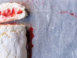 Pavlovarol met aardbeien